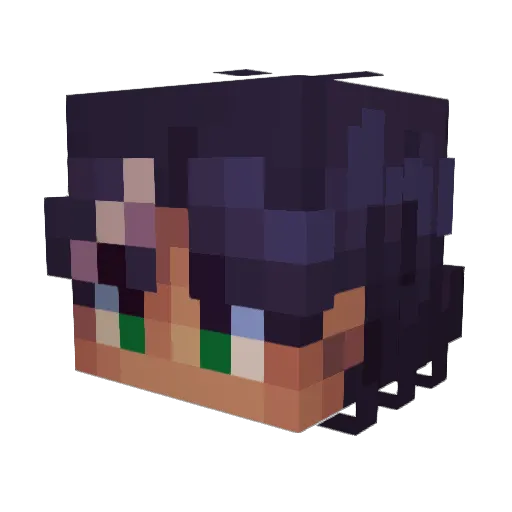 hawkerboyca Minecraft avatar head, 3D render