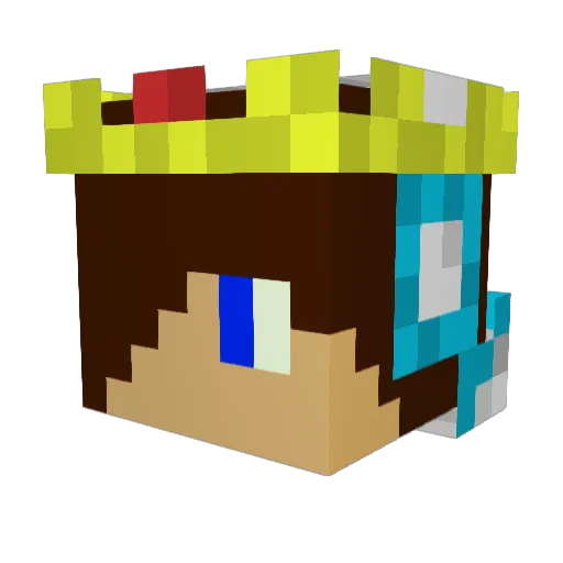 hawkp Minecraft avatar head, 3D render