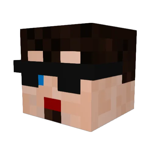 hawks21 Minecraft avatar head, 3D render