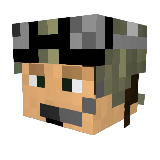 hawksmajor Minecraft avatar head, 3D render
