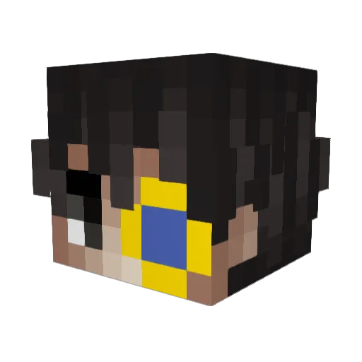 haxfo Minecraft avatar head, 3D render