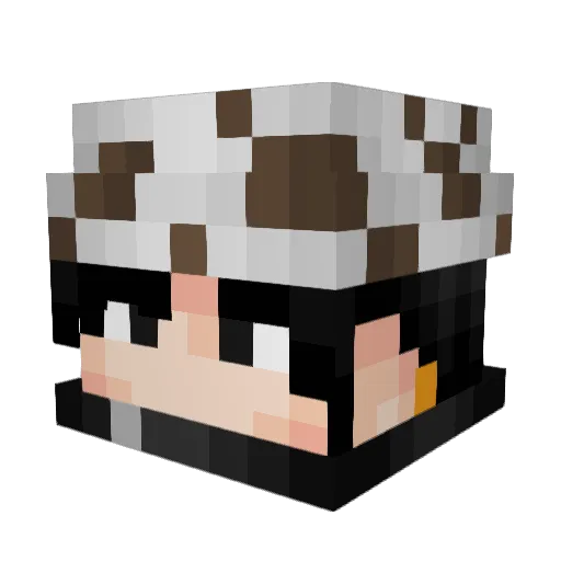 haxossss Minecraft avatar head, 3D render