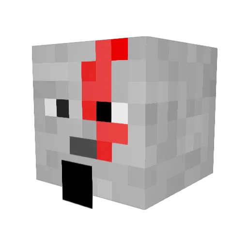 hay_9 Minecraft avatar head, 3D render