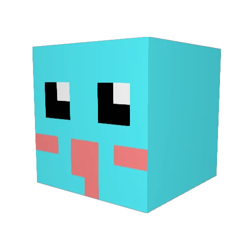 hayaojou Minecraft avatar head, 3D render
