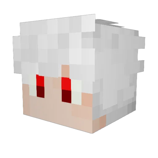 hayashikokei Minecraft avatar head, 3D render