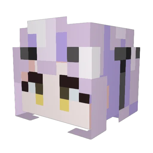 hayataso Minecraft avatar head, 3D render