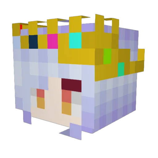 hayato128 Minecraft avatar head, 3D render