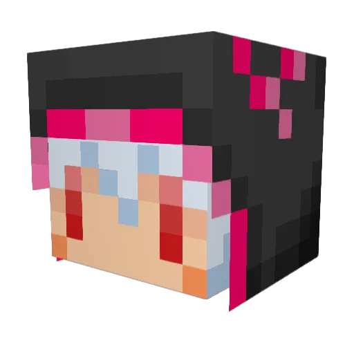 hayatof Minecraft avatar head, 3D render