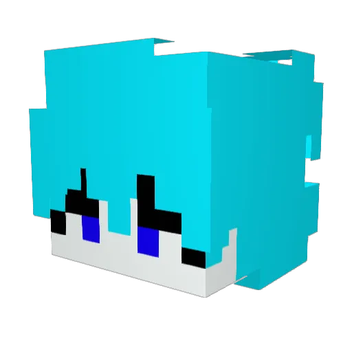 hayubbong Minecraft avatar head, 3D render