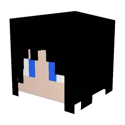 hazamari Minecraft avatar head, 3D render