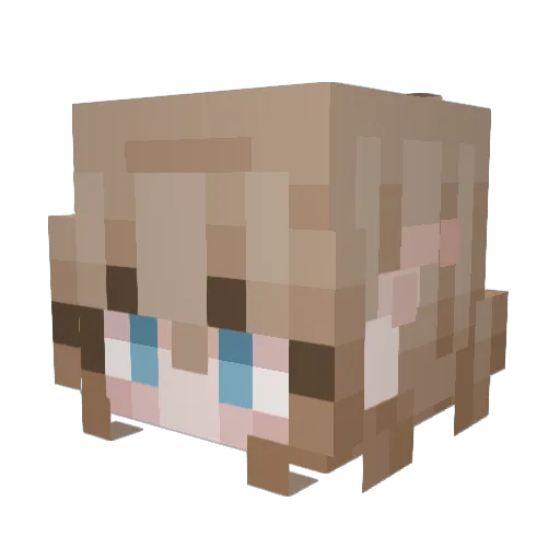 hazedaizy Minecraft avatar head, 3D render