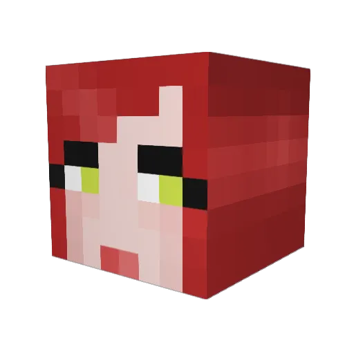 hazel_grace Minecraft avatar head, 3D render