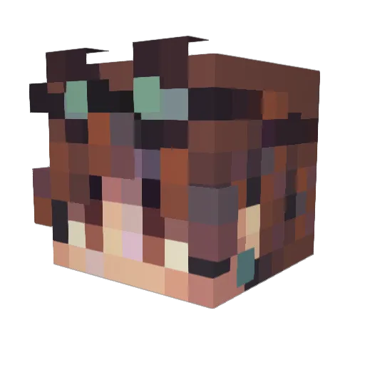 hazelcomb Minecraft avatar head, 3D render