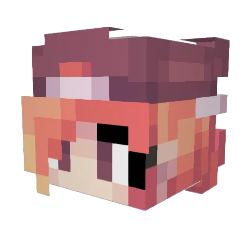 hazelcri Minecraft avatar head, 3D render