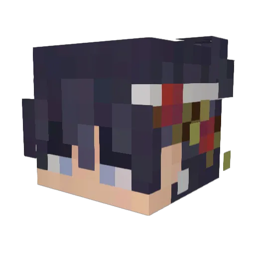 hazelgarden Minecraft avatar head, 3D render