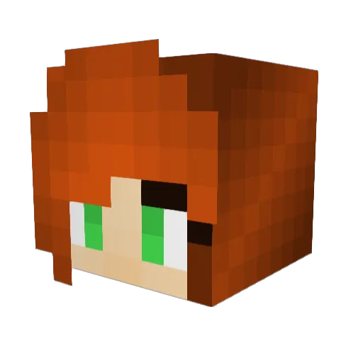 hazelhues Minecraft avatar head, 3D render