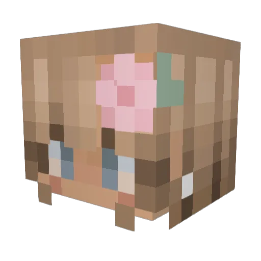 hazelmazel Minecraft avatar head, 3D render