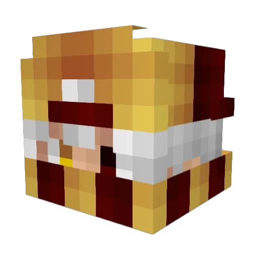 hazeln Minecraft avatar head, 3D render