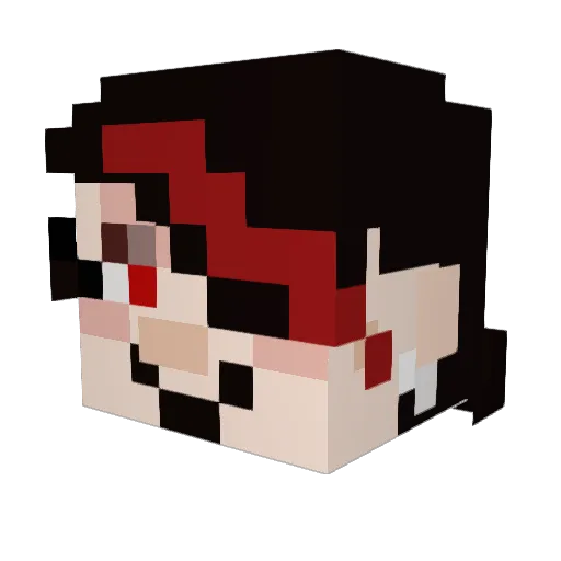 hazmutt Minecraft avatar head, 3D render