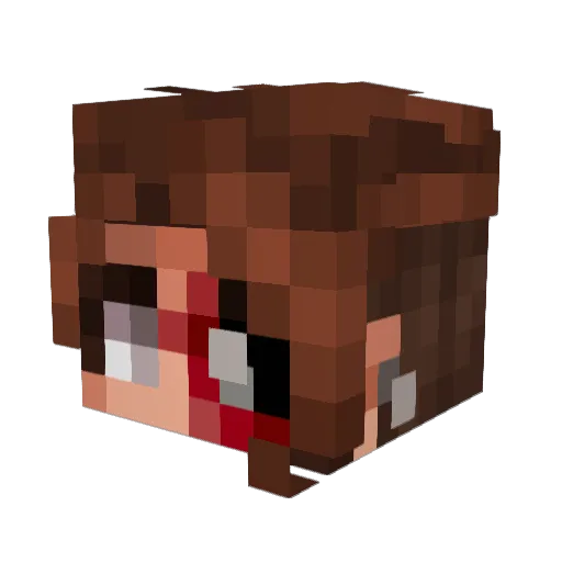 hazrici Minecraft avatar head, 3D render