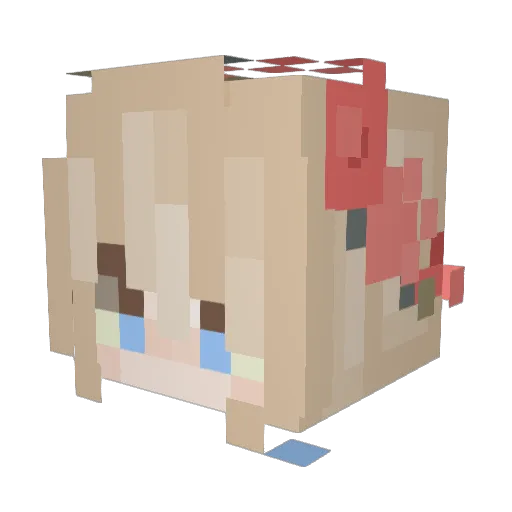 hazuki0228 Minecraft avatar head, 3D render