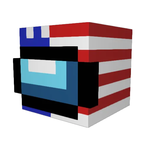 hazukimi Minecraft avatar head, 3D render