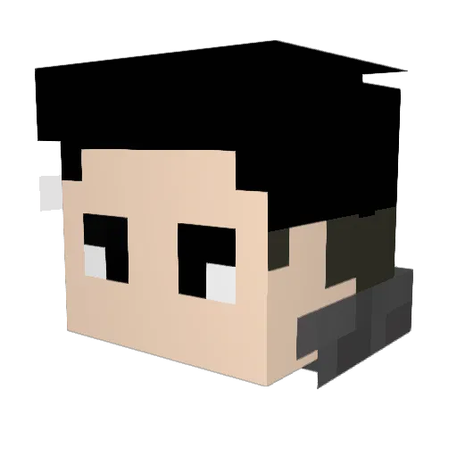 hazuto01 Minecraft avatar head, 3D render