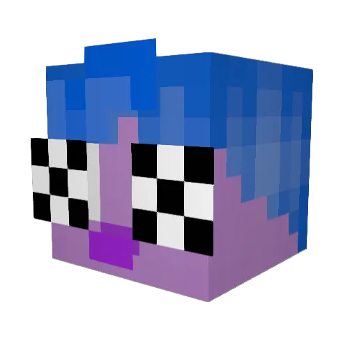 hazybones_ Minecraft avatar head, 3D render