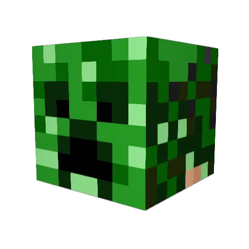 hazzaALT Minecraft avatar head, 3D render