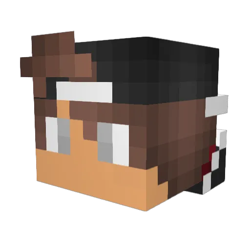hazza_8 Minecraft avatar head, 3D render