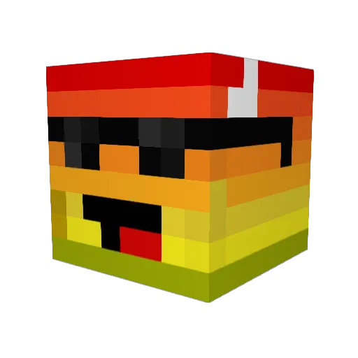 hazzerball Minecraft avatar head, 3D render