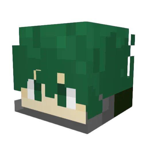 hazzybae Minecraft avatar head, 3D render