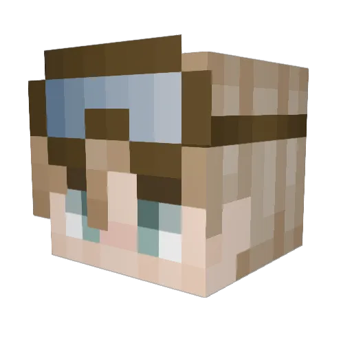 hb00 Minecraft avatar head, 3D render