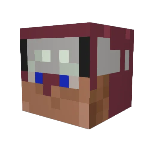 hbgois Minecraft avatar head, 3D render