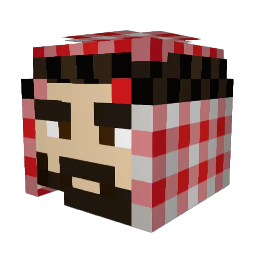 hbomber101 Minecraft avatar head, 3D render