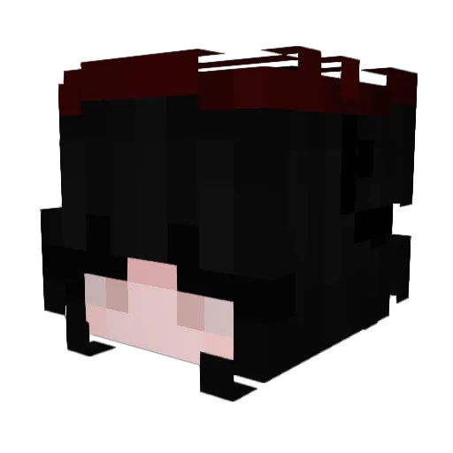 hck3r Minecraft avatar head, 3D render
