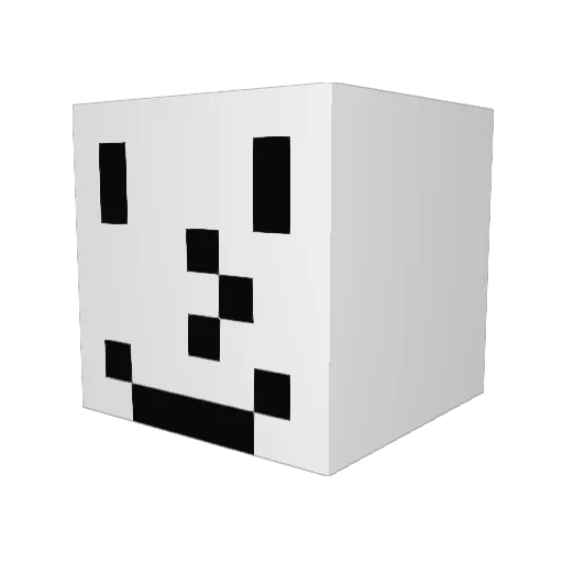 hcnem Minecraft avatar head, 3D render