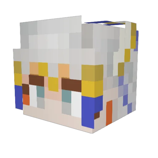 hcng Minecraft avatar head, 3D render
