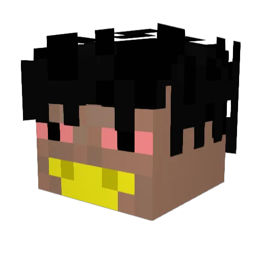 hcwe Minecraft avatar head, 3D render