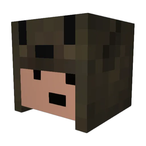 hdarek Minecraft avatar head, 3D render