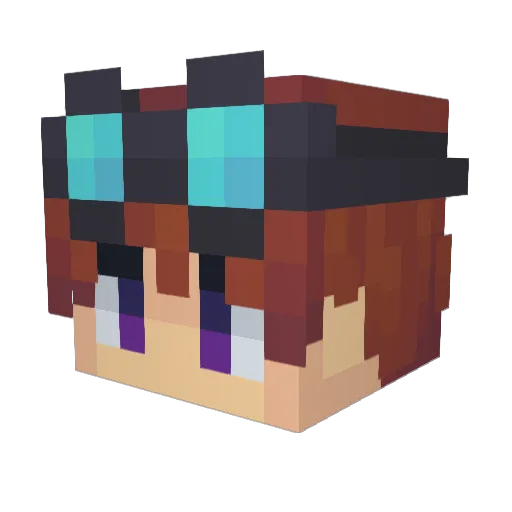 hdavaris Minecraft avatar head, 3D render