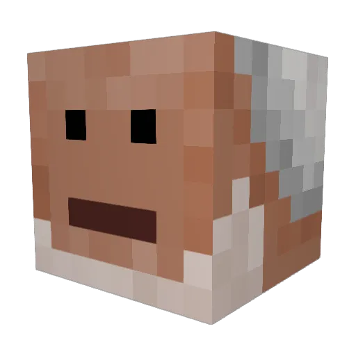 hdbx1 Minecraft avatar head, 3D render