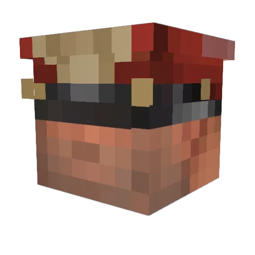 hdclob Minecraft avatar head, 3D render