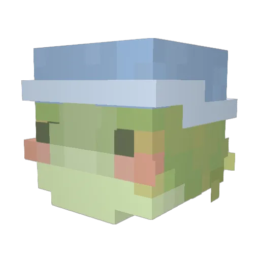 hdj1101 Minecraft avatar head, 3D render