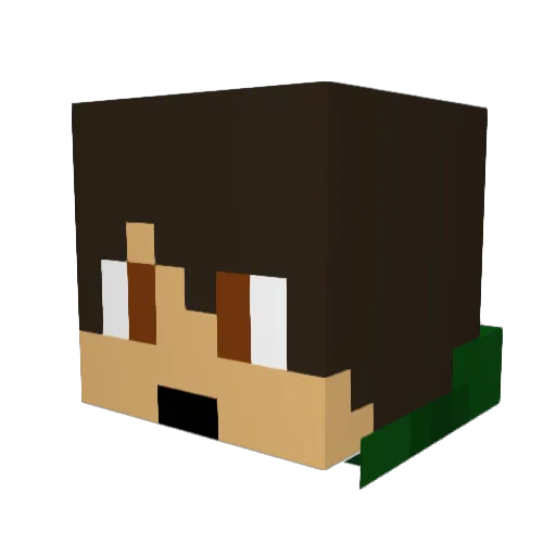 hdmegaguy Minecraft avatar head, 3D render