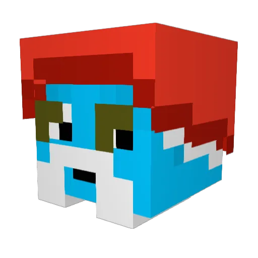hdrayito Minecraft avatar head, 3D render