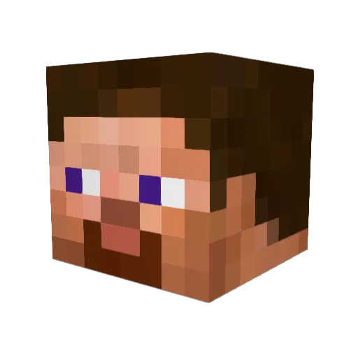 hdwsm Minecraft avatar head, 3D render