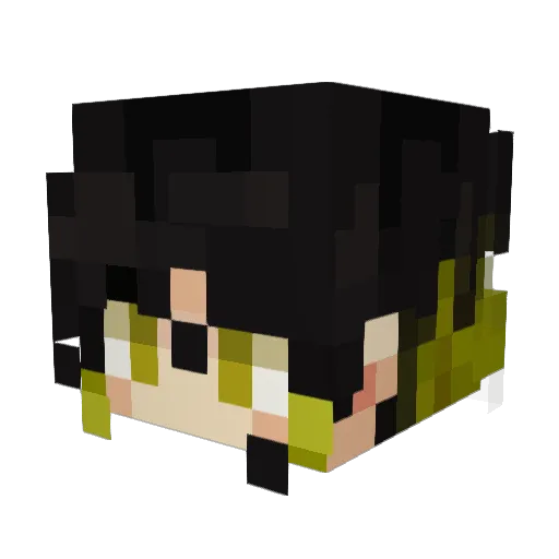 hdwv Minecraft avatar head, 3D render