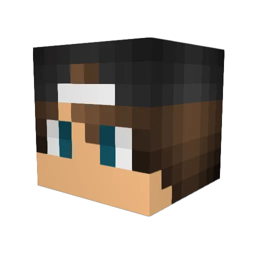 hdxure Minecraft avatar head, 3D render