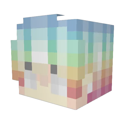 he0828 Minecraft avatar head, 3D render
